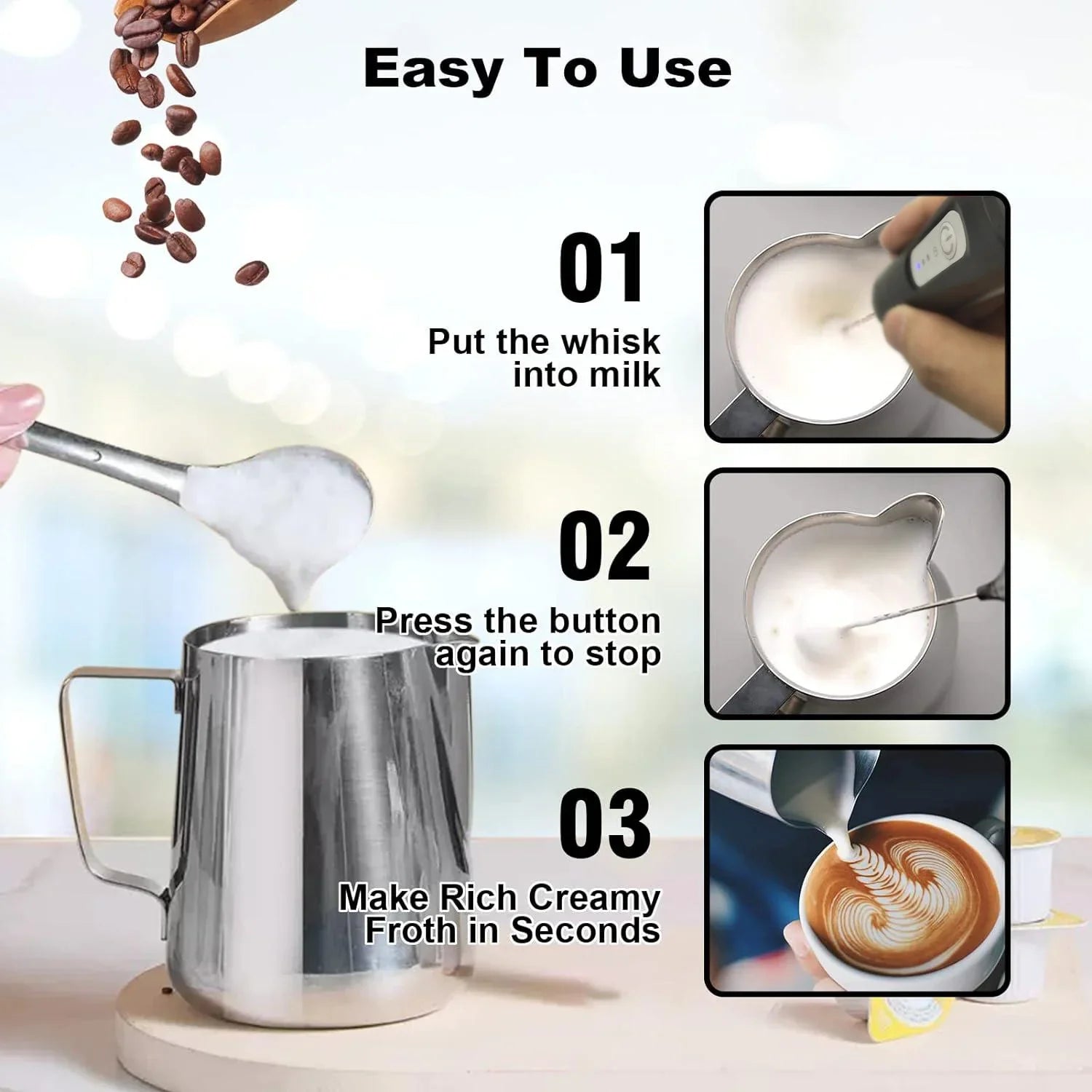 USB Rechargeable Mini Frother