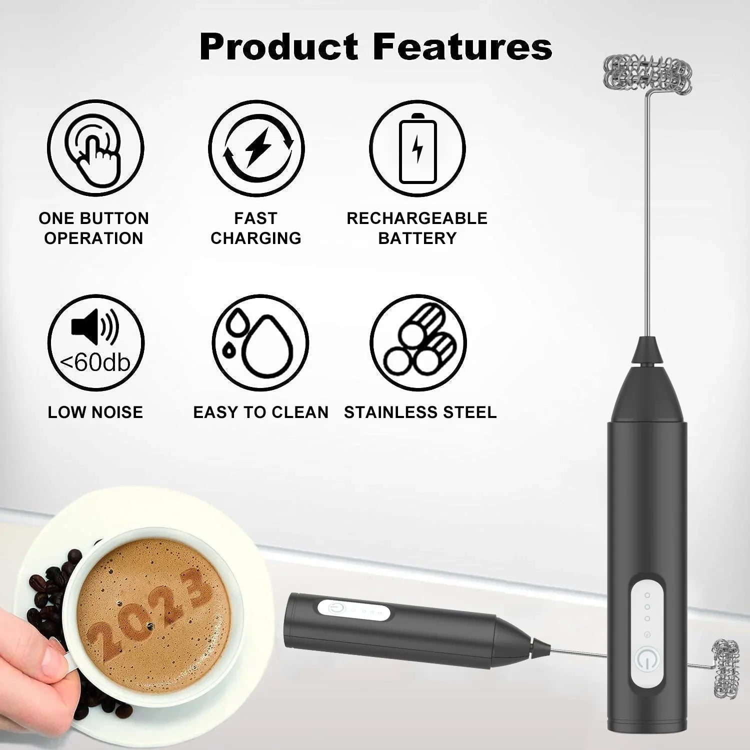 USB Rechargeable Mini Frother
