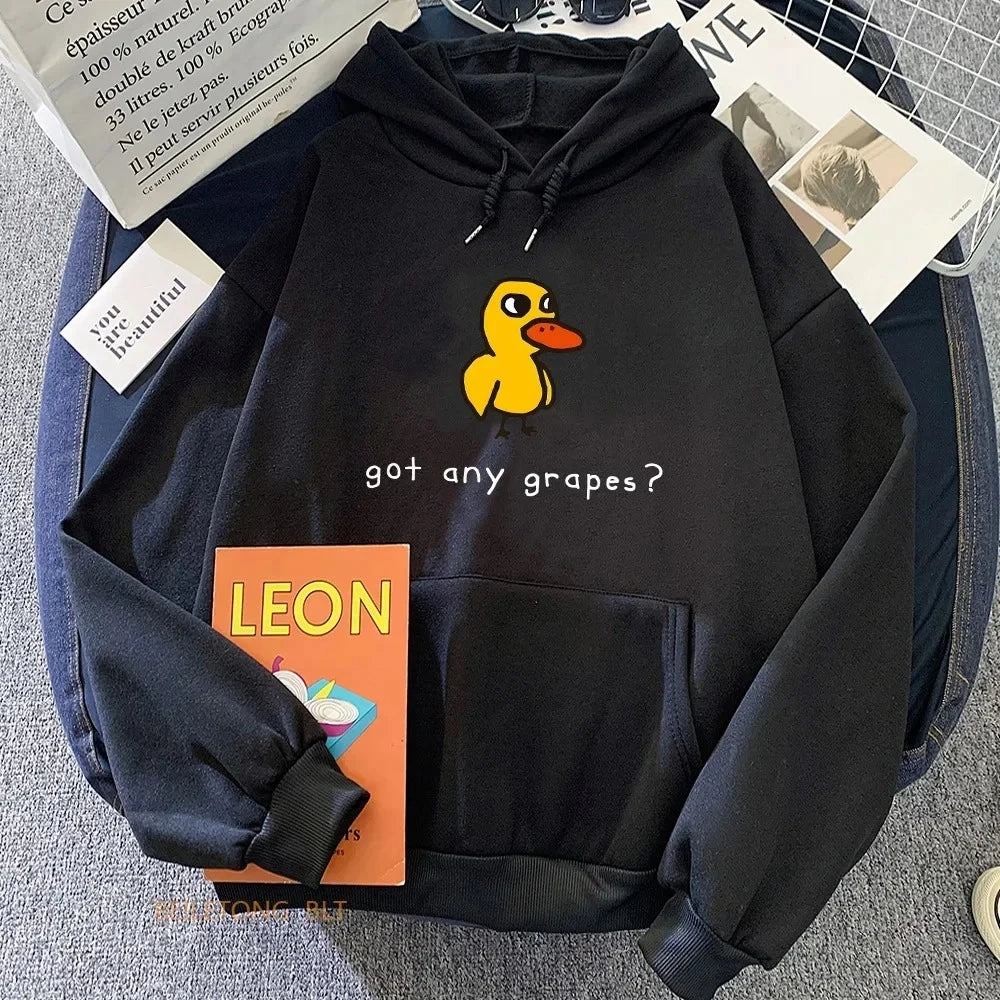 Cozy Cartoon Grapes Hoodie