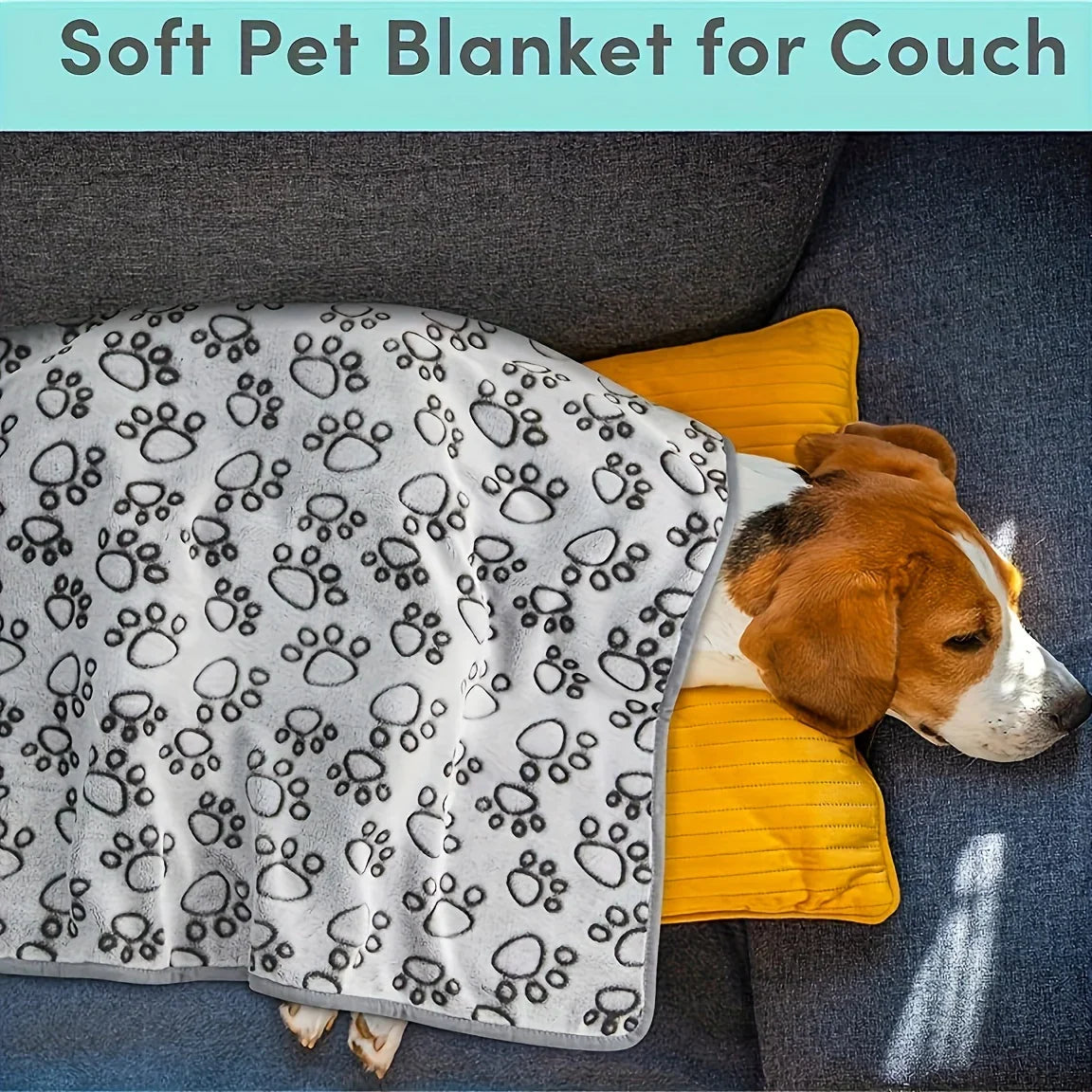 Cozy Cartoon Pet Blanket