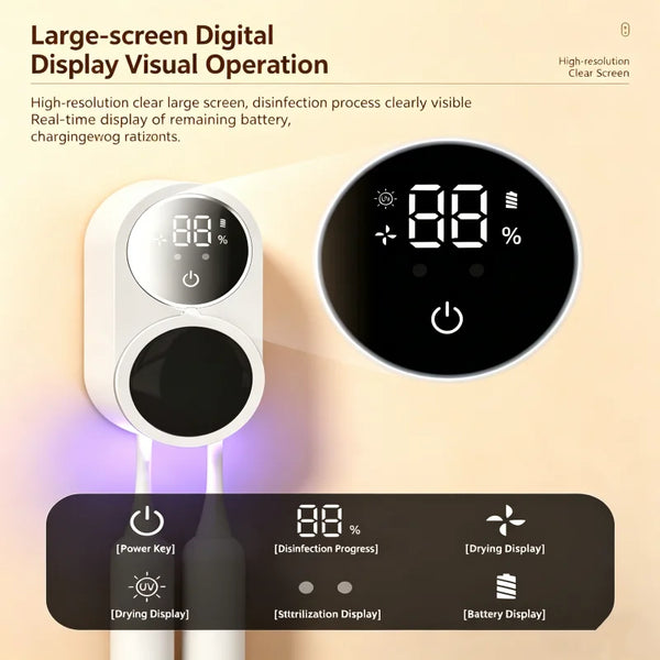 Compact UV Toothbrush Case
