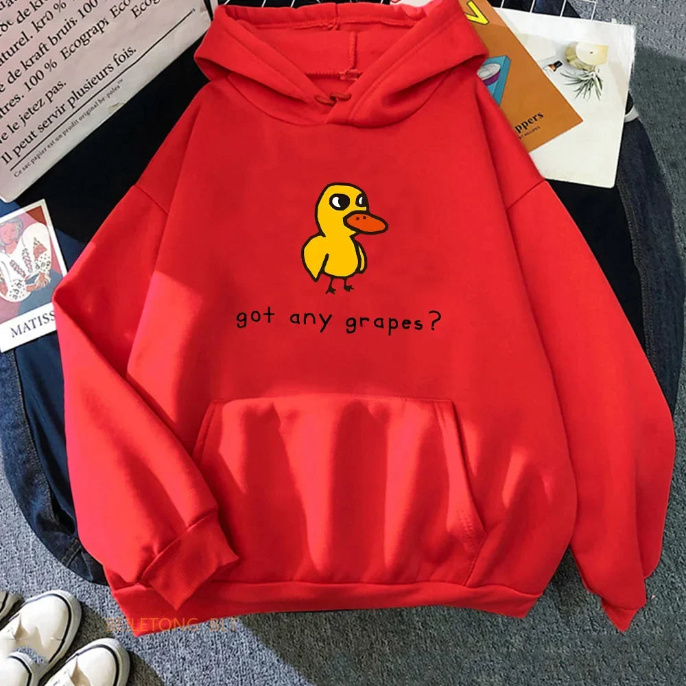 Cozy Cartoon Grapes Hoodie