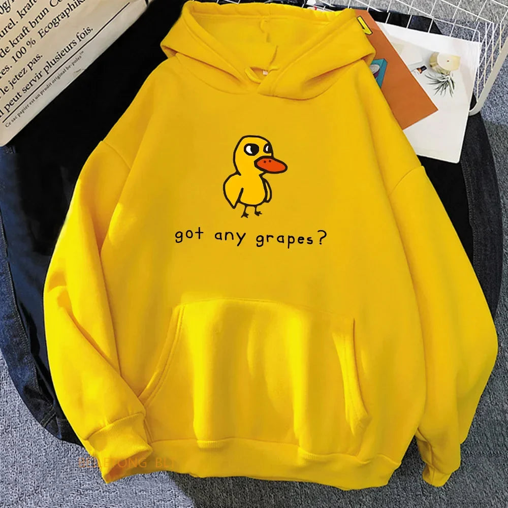 Cozy Cartoon Grapes Hoodie
