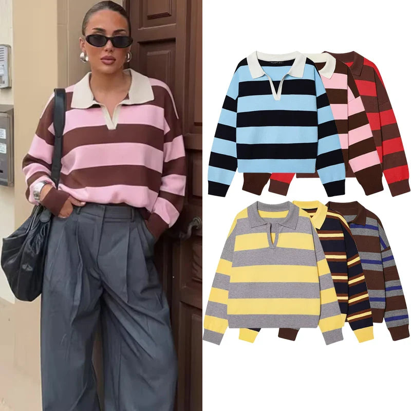 Cozy Striped Sweater for Women
