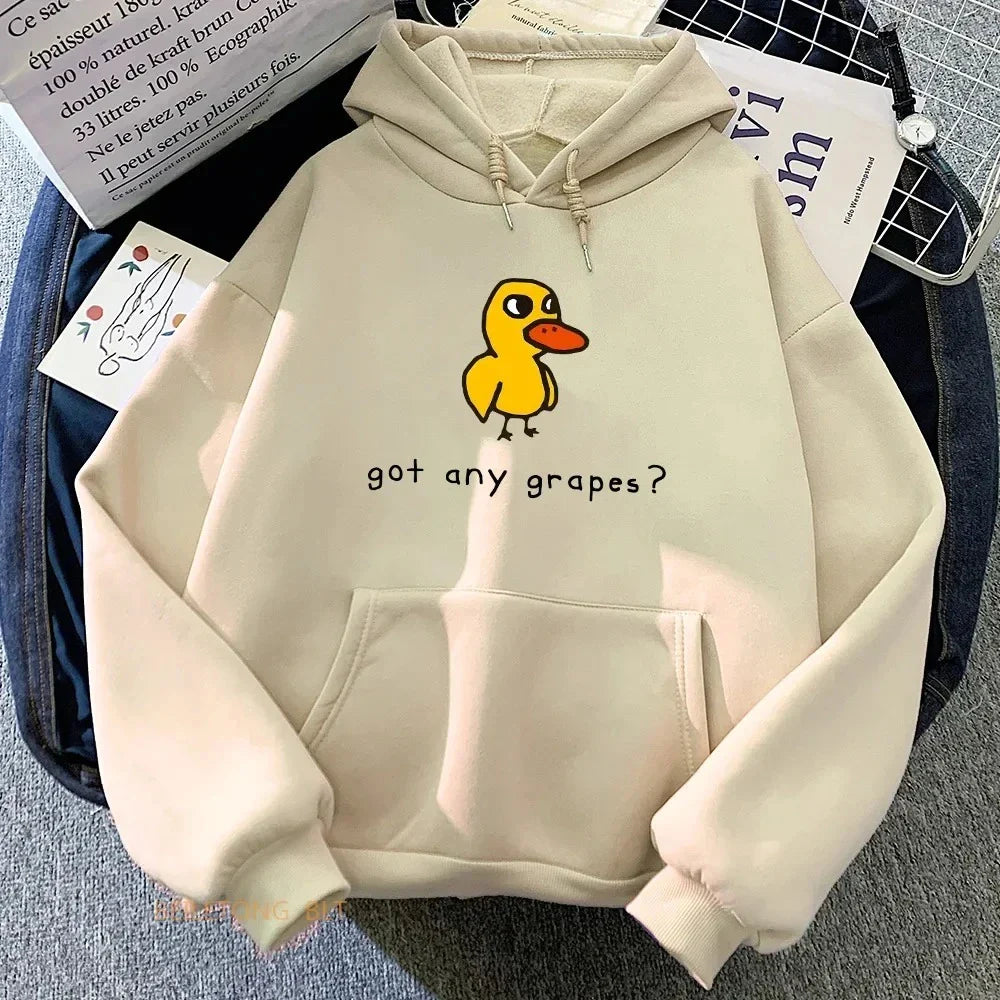 Cozy Cartoon Grapes Hoodie