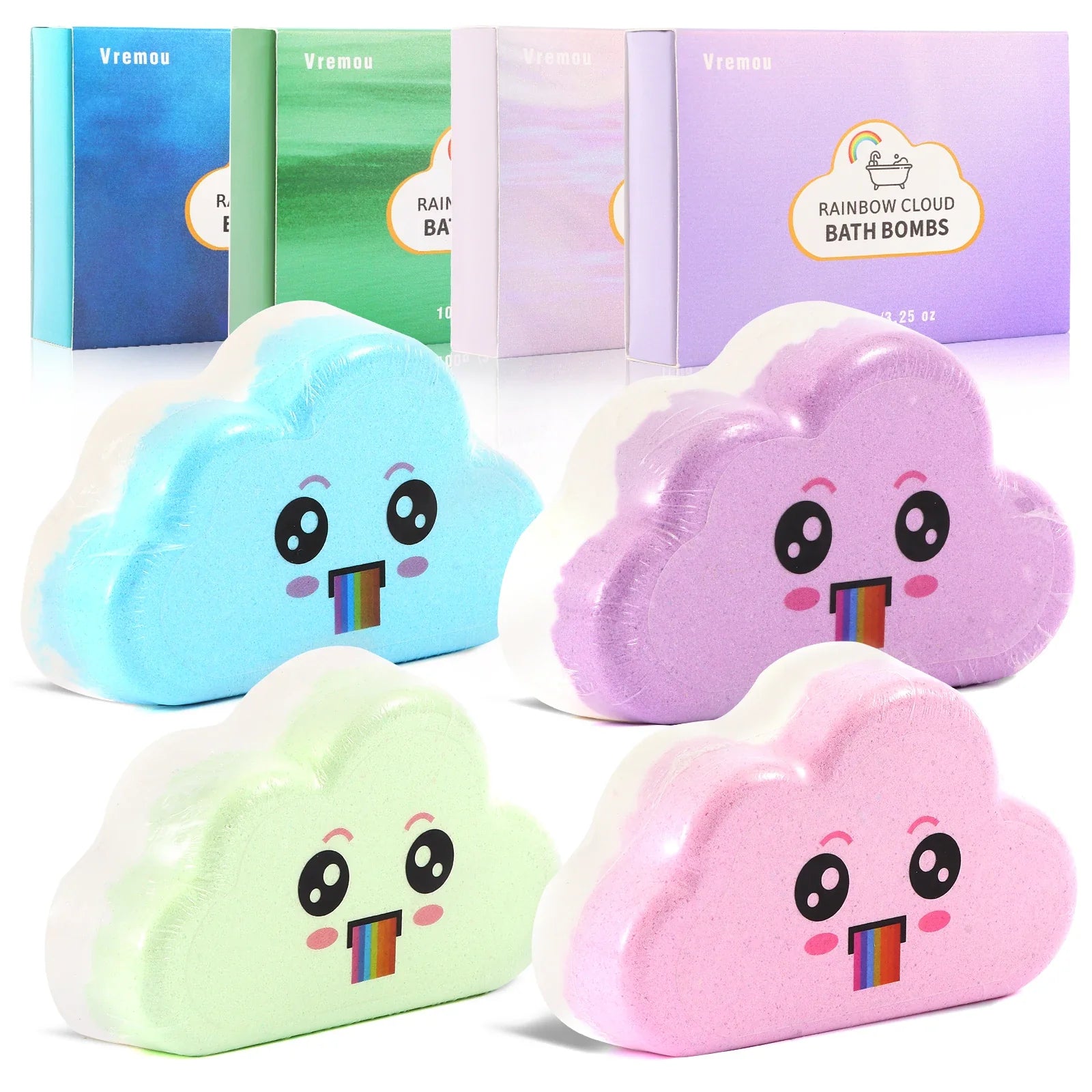 Vibrant Rainbow Bath Bomb Set