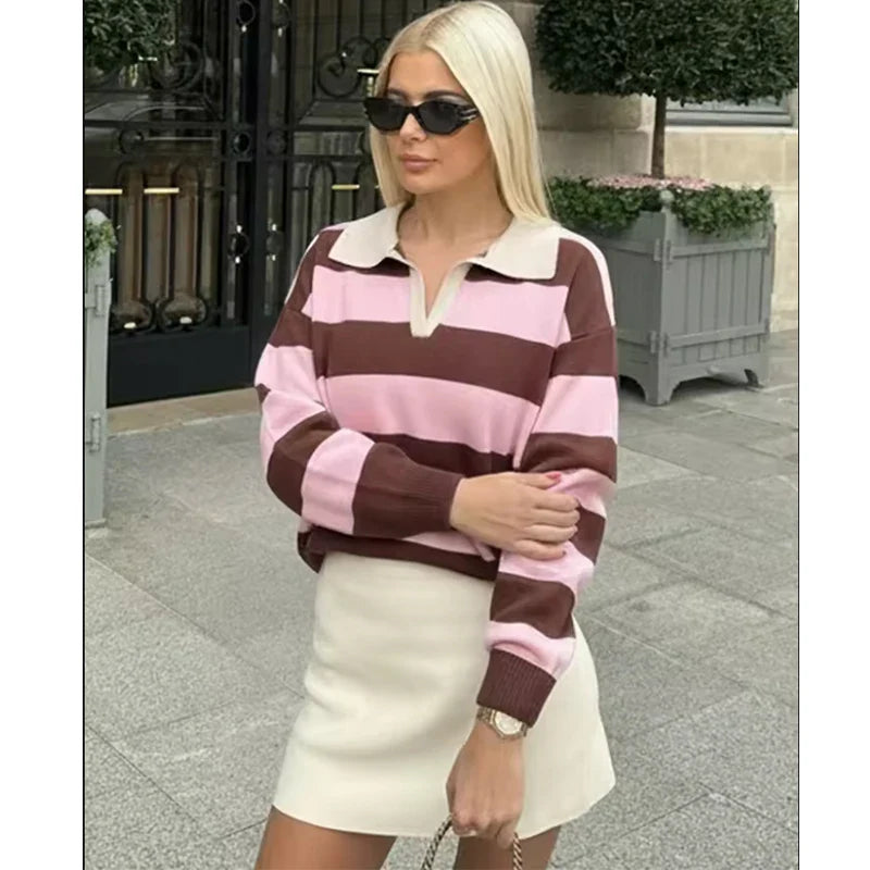 Cozy Striped Sweater for Women