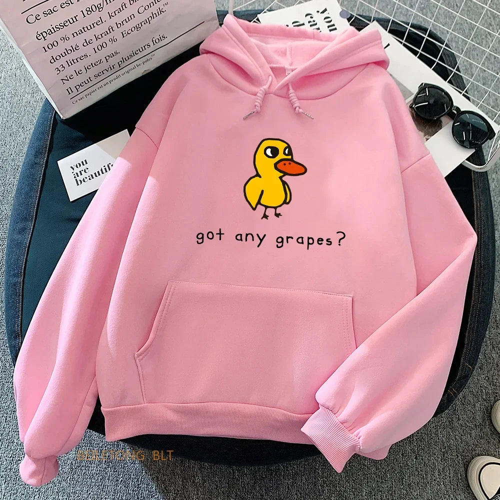 Cozy Cartoon Grapes Hoodie